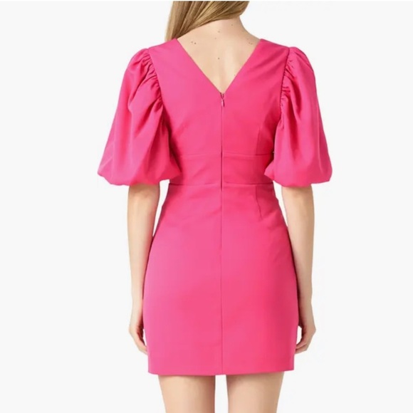 Endless Rose Puff Sleeve Cutout Minidress - Picture 2 of 6
